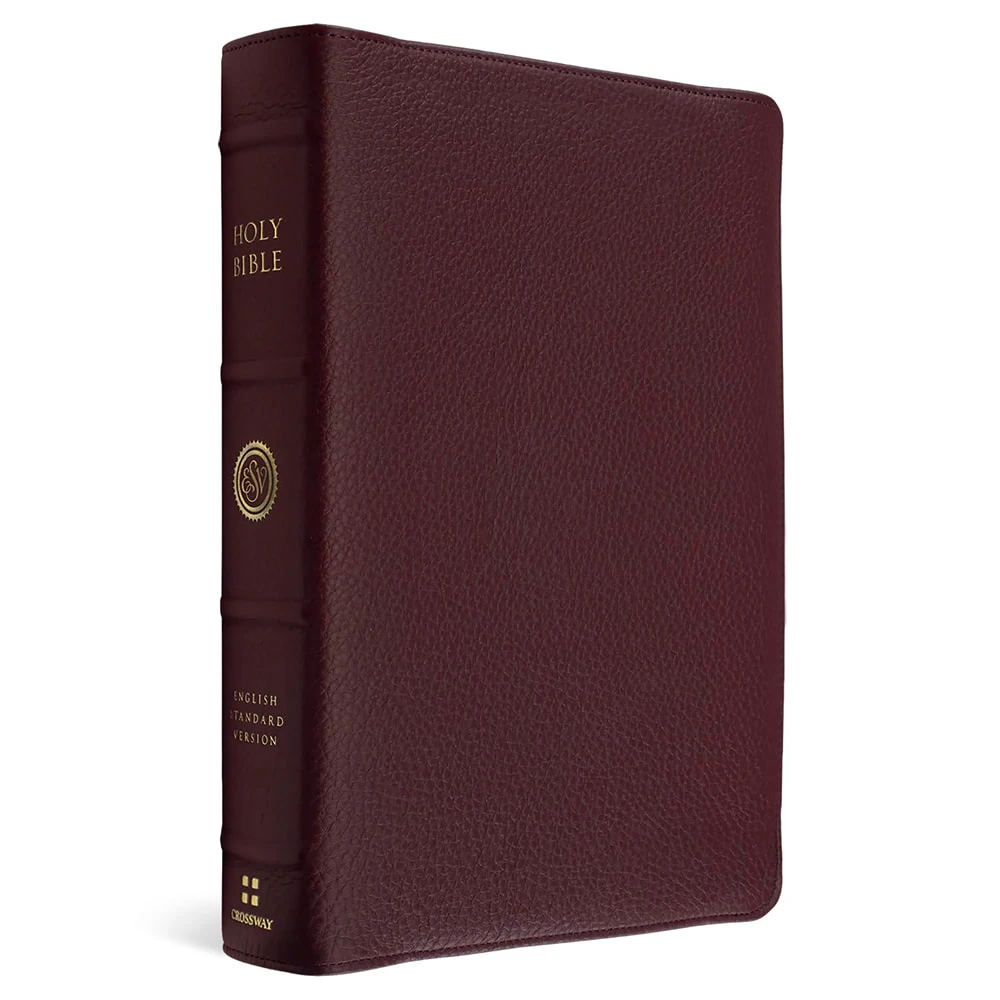 ESV Heirloom Bible, Scriptura Sacra: Personal Size Reference Edition (Calfskin, Bordeaux)