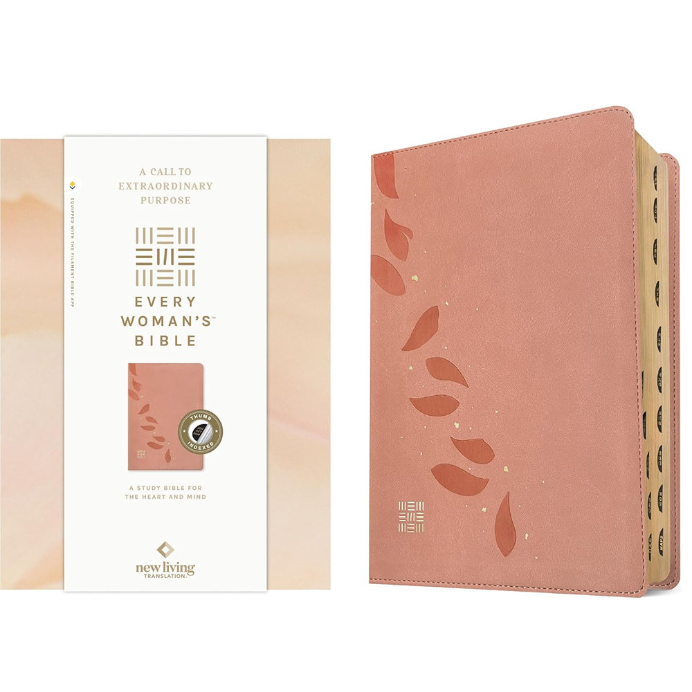 NLT Every Woman's Bible, Filament Enabled (LeatherLike, Pink Petals, Indexed, Red Letter) - Case of 10