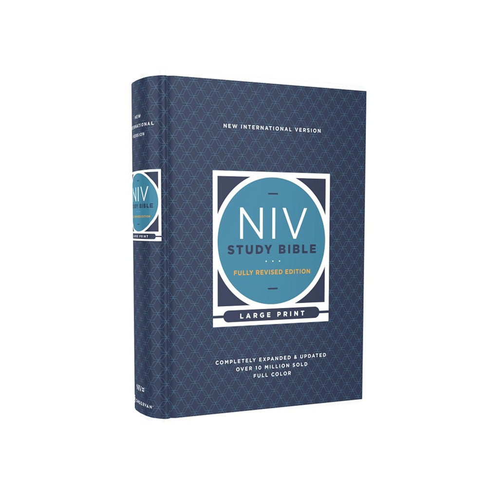 NIV Study Bible, Fully Revised Edition (Study Deeply. Believe Wholeheartedly) Large Print, Hardcover, Red Letter, Comfort Print - Case of 6