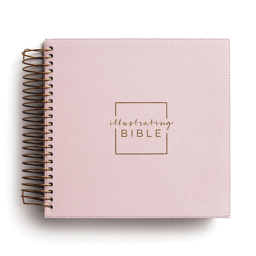 NIV Spiral-bound Illustrating Bible, Leathersoft Spiral, Pink - Case of 4