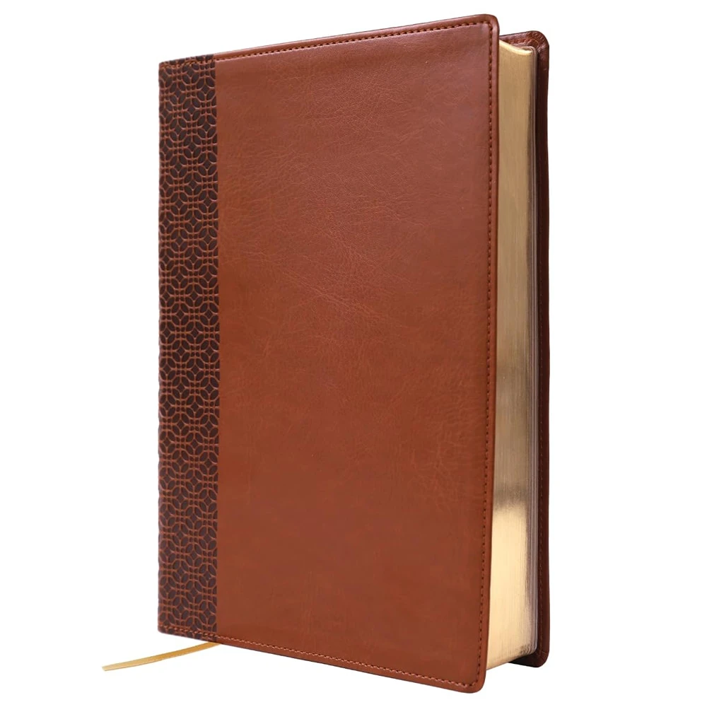Amplified Holy Bible Large Print (Leathersoft, Brown) - Case of 8