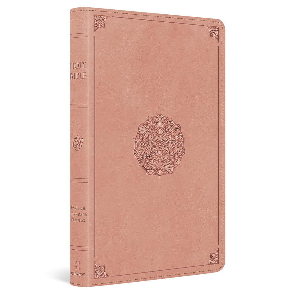 ESV Thinline Bible, Thumb Indexed (TruTone, Blush Rose, Emblem Design) - Case of 20