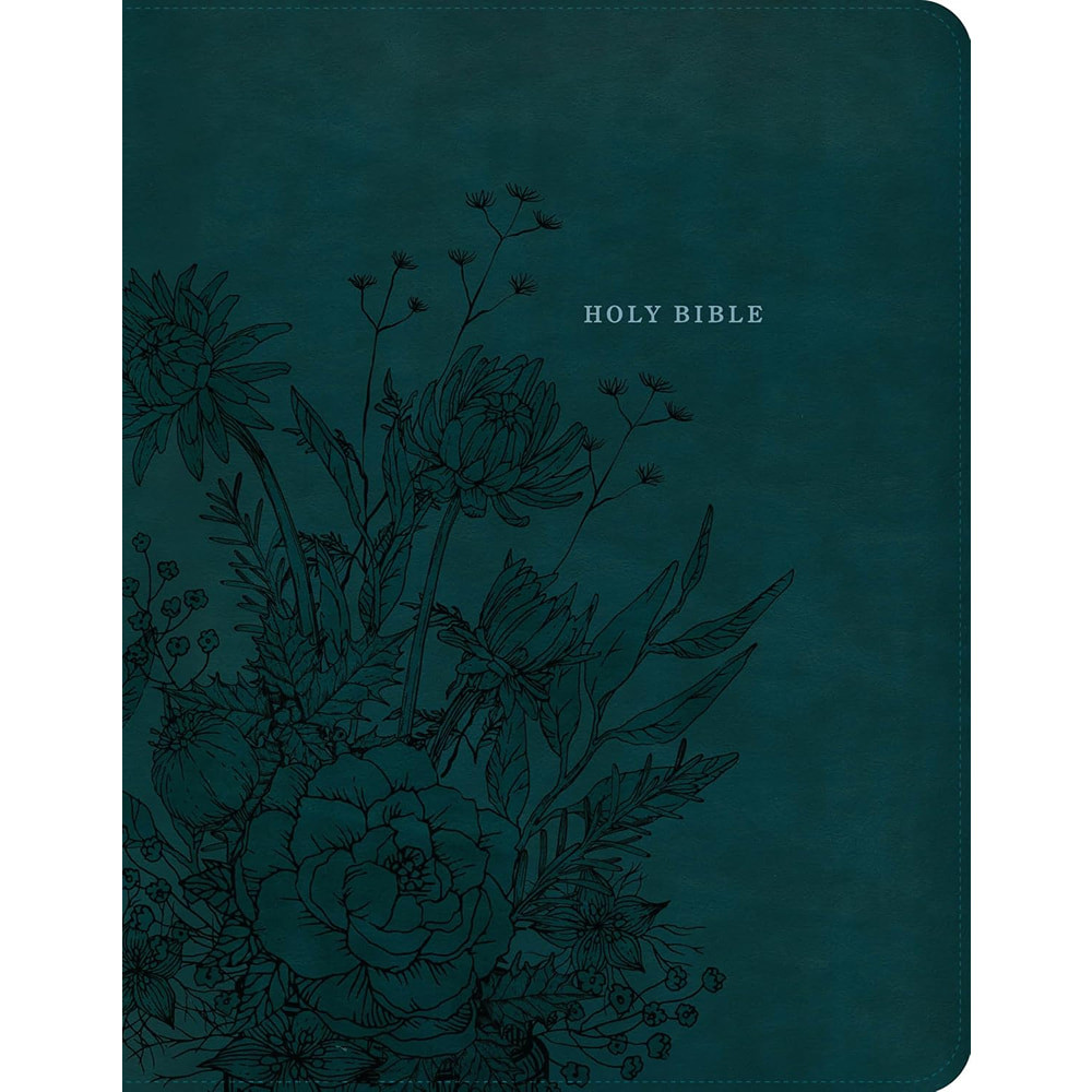 NASB Notetaking Bible, Large Print, Peacock Floral LeatherTouch, Zipper Edition - Case of 8