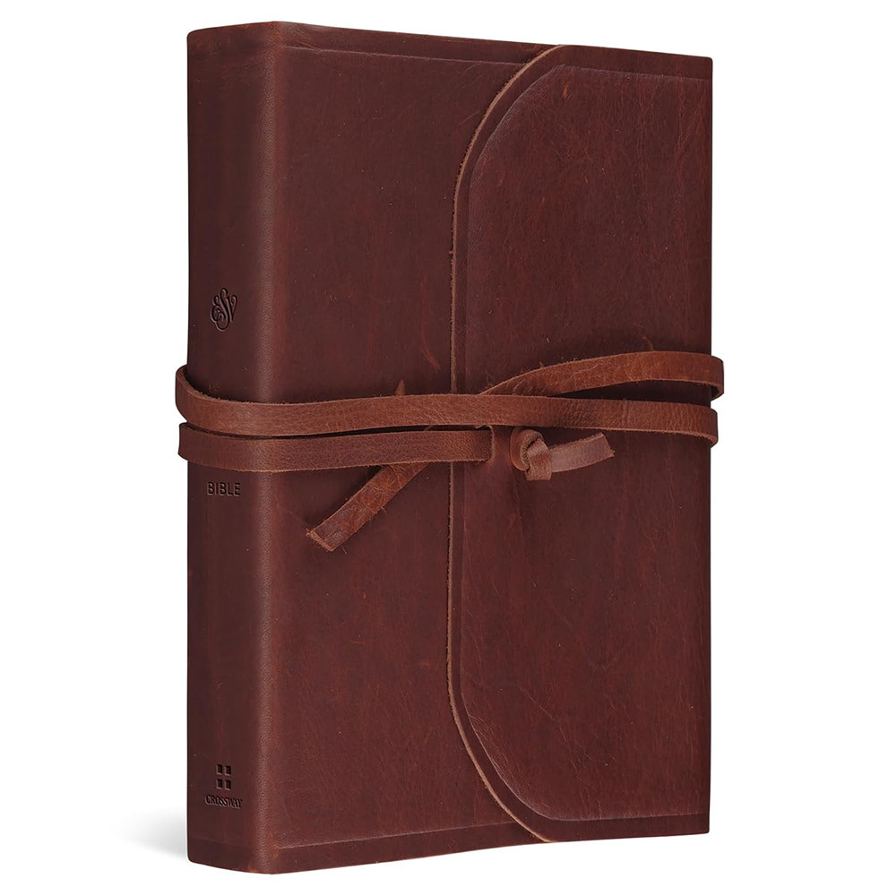 ESV Student Study Bible (Natural Leather, Brown, Flap with Strap)