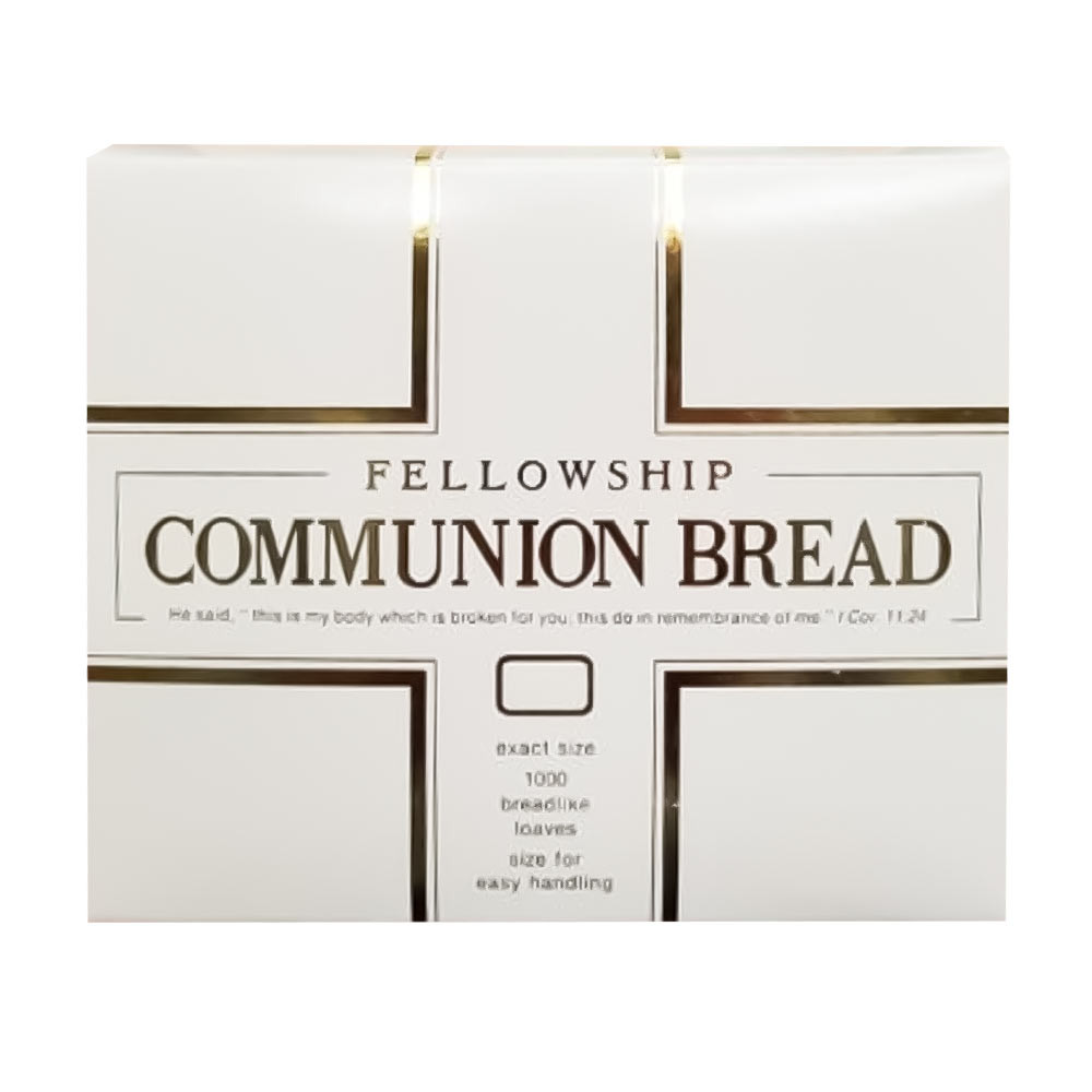 White Flat Communion Bread Loaves 3/4" x 3/8" (Box of 1000)