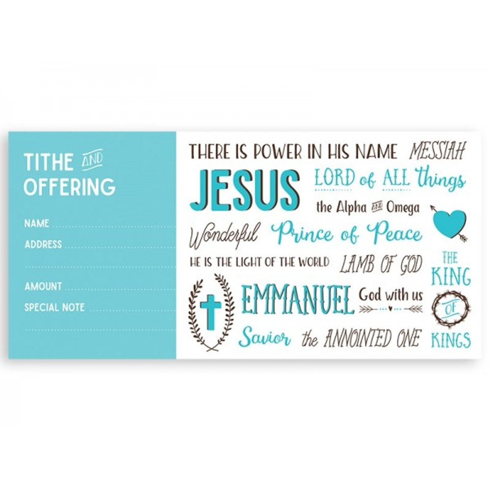 Offering Envelope - Names of Jesus (Pack of 100)