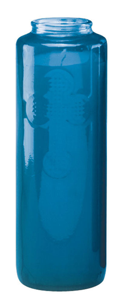 5-Day Glass Devotional Light Candles Sanctuary Candle for Lamps 6.5" x 2.75" (Blue - Case of 12)