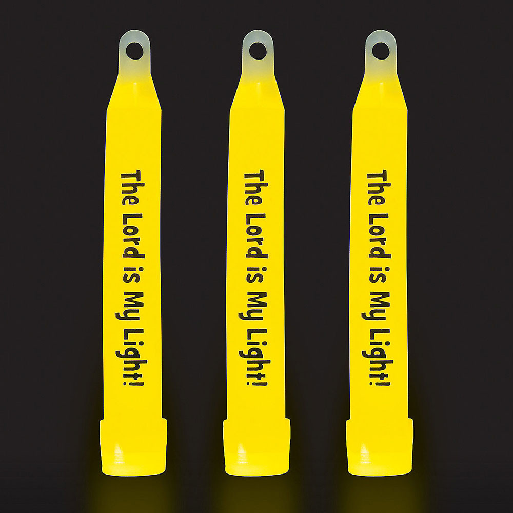 "The Lord is My Light!" Glow Sticks - 3.75" - Pack of 12