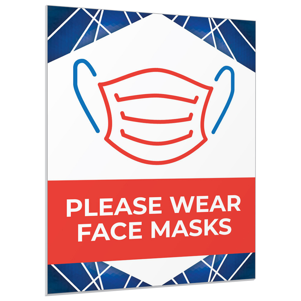 Foam Board Signs - Please Wear Face Masks - 22" x 28"