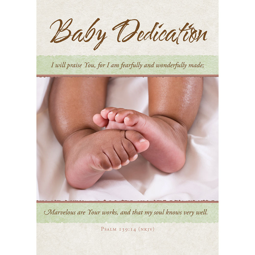 Certificate - Baby Dedication - Ethnic - 5" x 7" Folded - Premium Stock Full Color