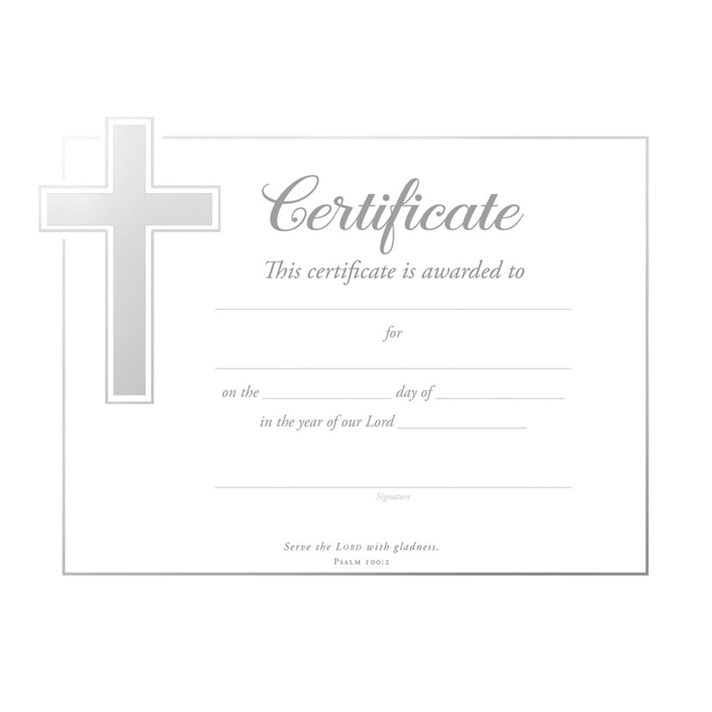 Certificate - General -11" x  8.5" - Premium Stock - Silver Foil Embossed