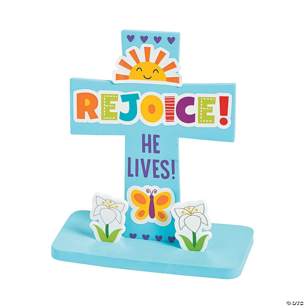 He Lives Stand-Up Cross Bible Craft Kit (Pack of 12)
