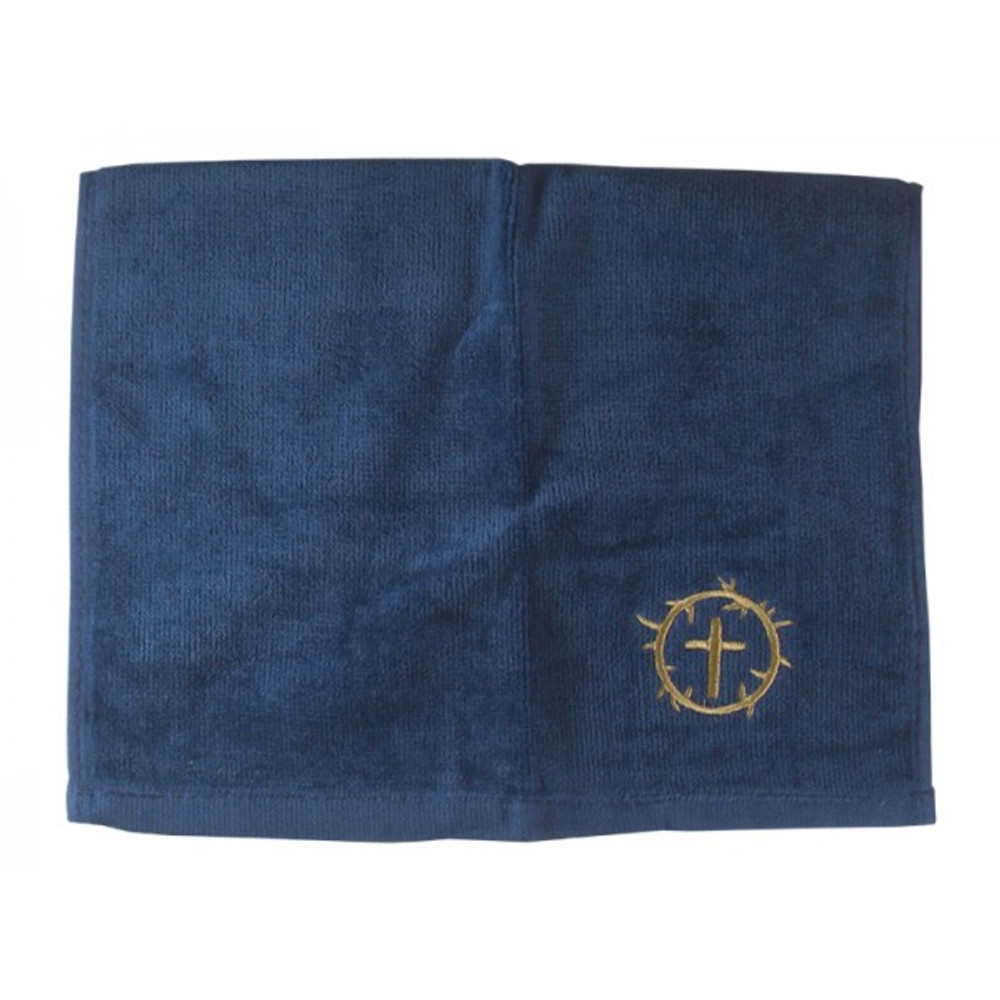 Pastor Towel - Crown of Thorns (Navy w/ Gold)