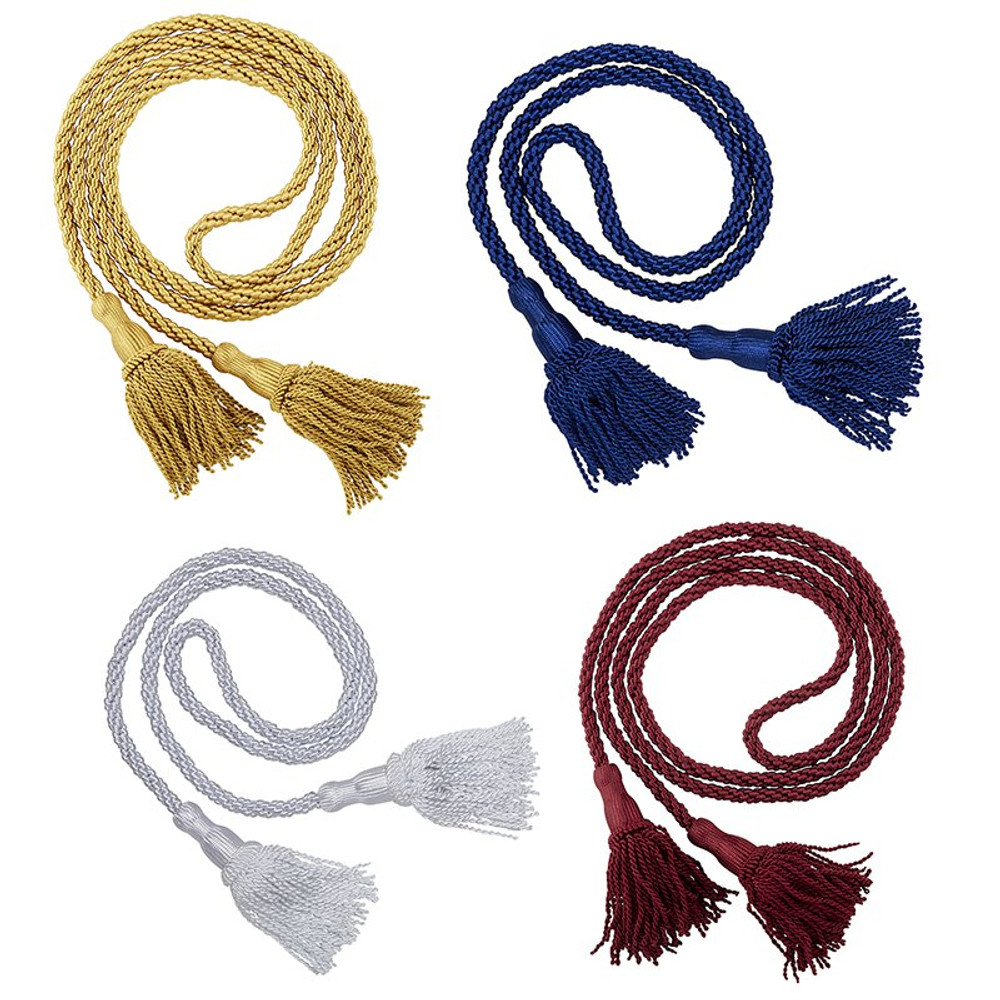 20' Gold Weighted Pew Ropes - 5" Tassels (Rayon and Cotton)