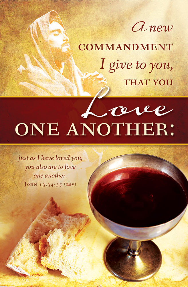 Church Bulletin 11" - Communion - Love One Another (Pack of 100)