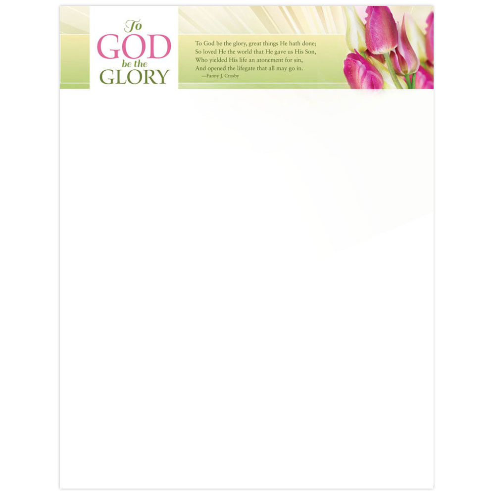 Letterhead - Easter - To God be the Glory (Pack of 100)