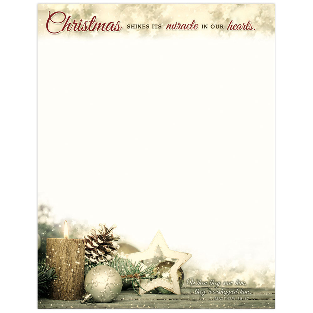 Letterhead - Christmas - Christmas Shines (Pack of 100)