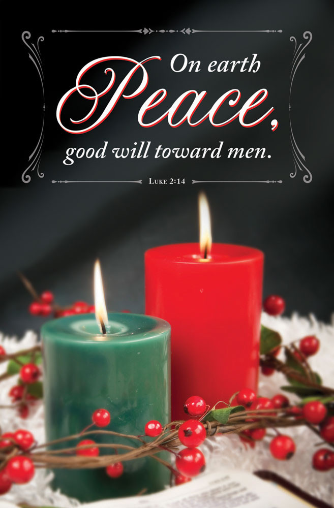Church Bulletin 11" - Christmas-Advent - On Earth Peace (Pack of 100)