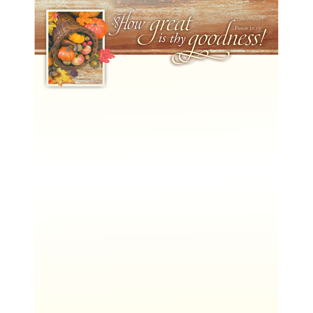 Letterhead - Fall & Thanksgiving - (Pack of 100)