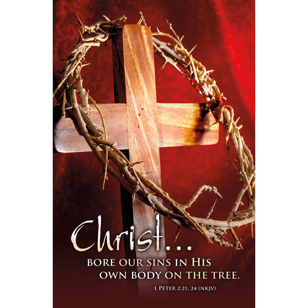 Church Bulletin 11" - Good Friday - Christ Bore Our Sins (Pack of 100)