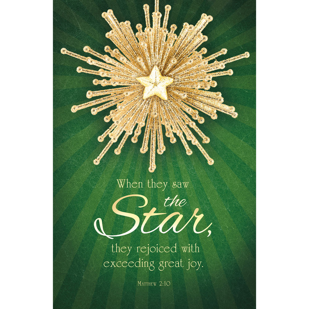 Bulletin 11" Christmas When they saw the star, they rejoiced (Pack of 100)