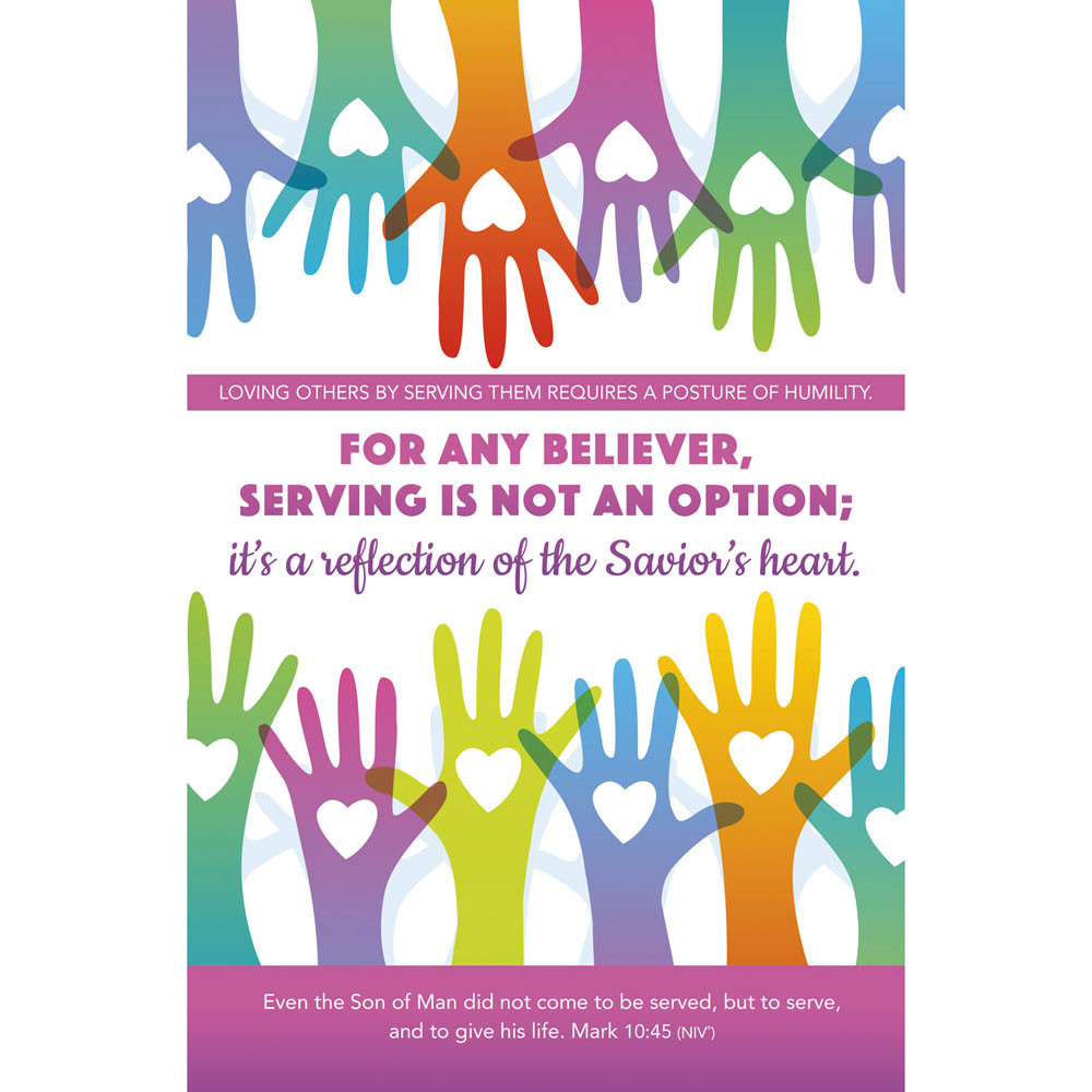 Bulletin 11" Servanthood The Son of Man did not come to be served, but to serve (Pack of 100)