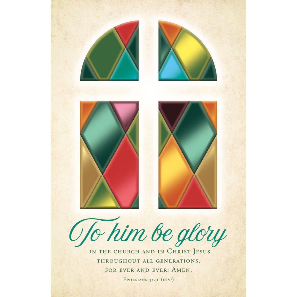 Bulletin 11" Church Anniversary To him be glory in the church (Pack of 100)