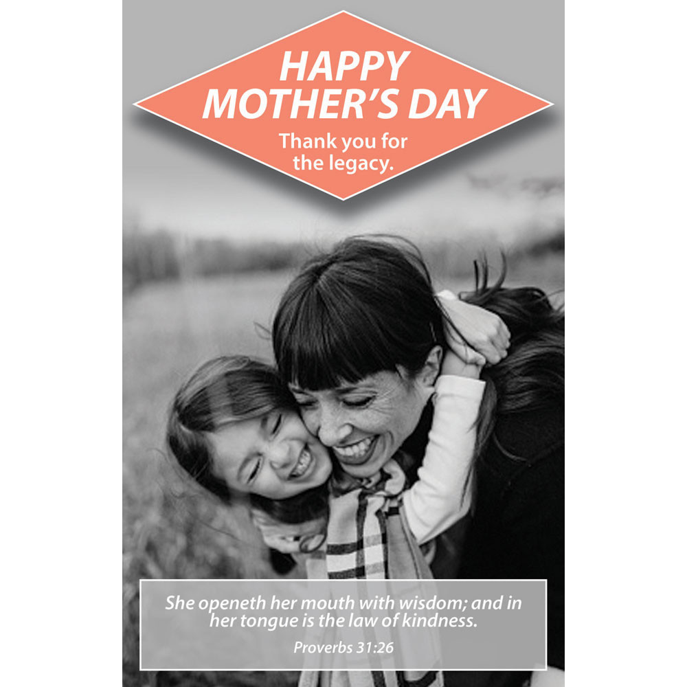 11" Bulletin - Happy Mother's Day - Mother's Day - Pack of 100