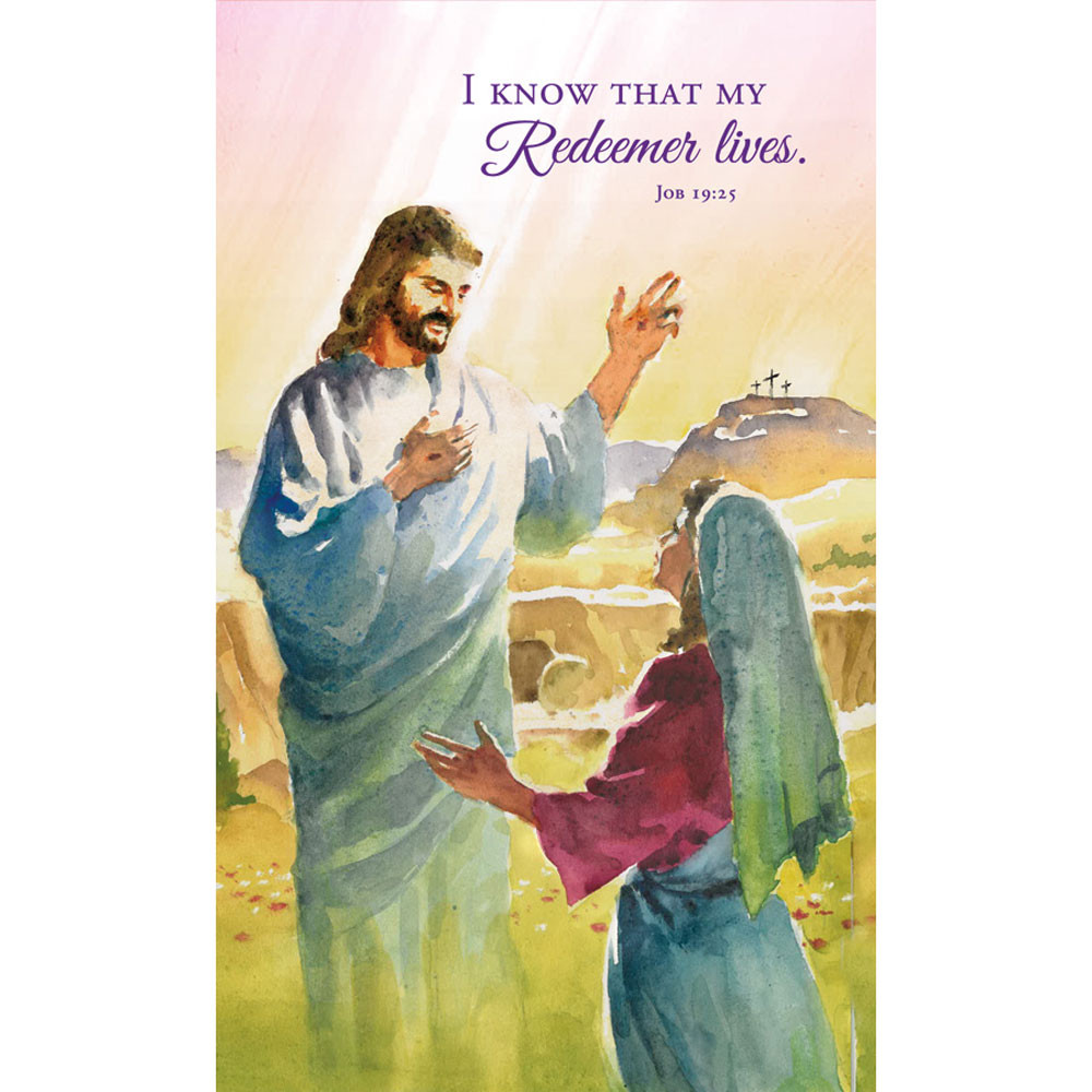 Announcement Folder - Easter - I Know My Redeemer Lives - Pack of 100