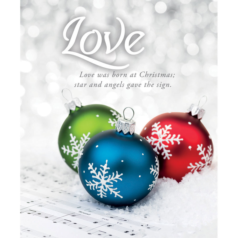 Church Bulletin - 14" - Advent - Love was born at Christmas - Love Came Down at Christmas - Pack of 100