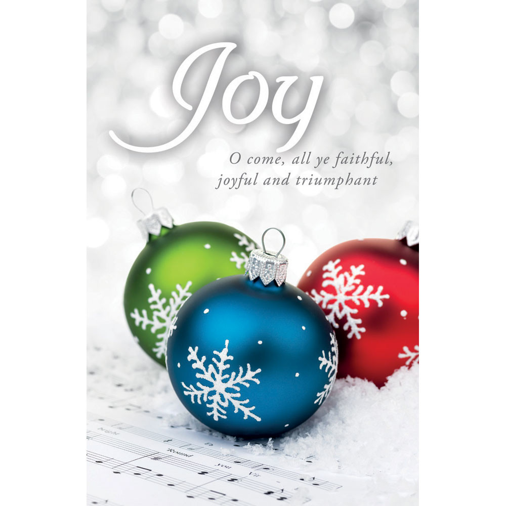 Church Bulletin - 11" - Advent - Joy - O come, all ye faithful- O Come All Ye Faithful - Pack of 100