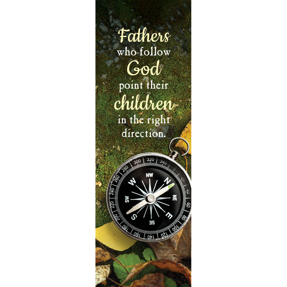 Bookmark - Father's Day  - Fathers Who Follow God - Proverbs 16:9 - Pack of 25