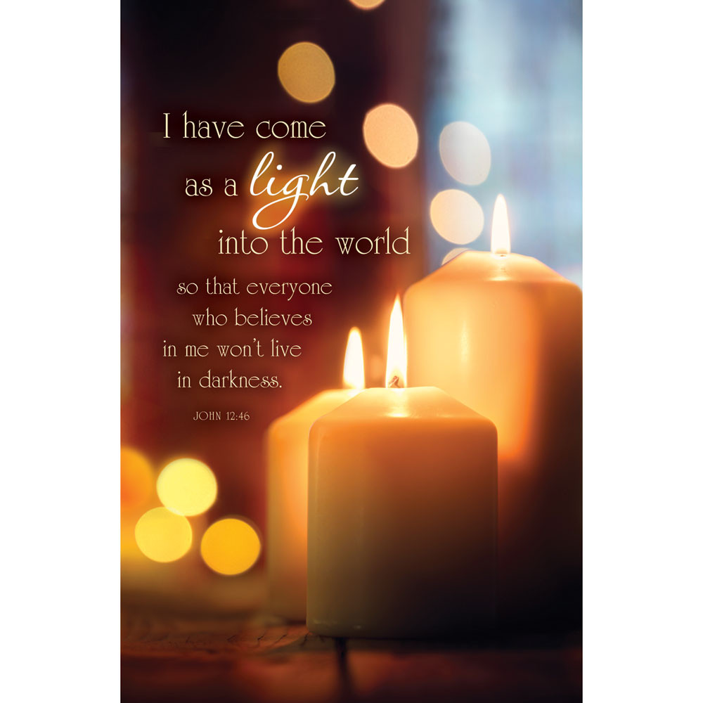 Church Bulletin - 11" - Tenebrae - I have come as a light - John 12:46 - Pack of 100
