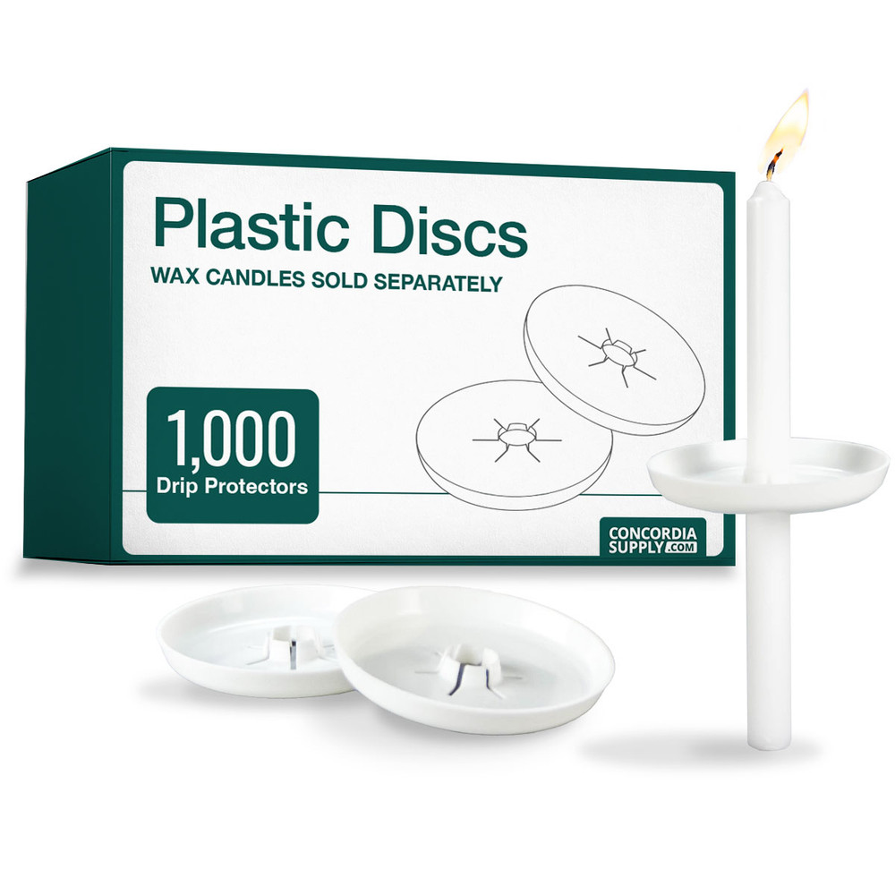 Plastic Disc Drip Protectors (Pack of 1,000) use with candlelight service candles Plastic Disc Drip Protectors (Pack of 1,000) use with candlelight service candles