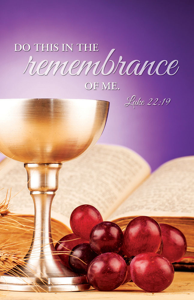 Church Bulletin 11" - Communion - Remembrance (Pack of 100)
