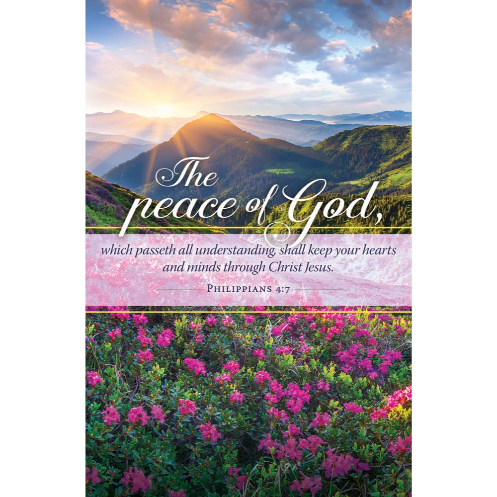 Church Bulletin 11" - Inspirational - Praise - Peace of God (Pack of 100)