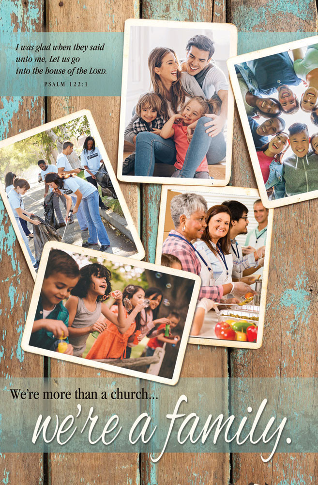 Church Bulletin 11" - Inspirational - Praise - We're A Family (Pack of 100)