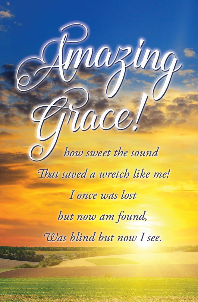 Church Bulletin 11" - Inspirational - Praise - Amazing Grace! (Pack of 100)