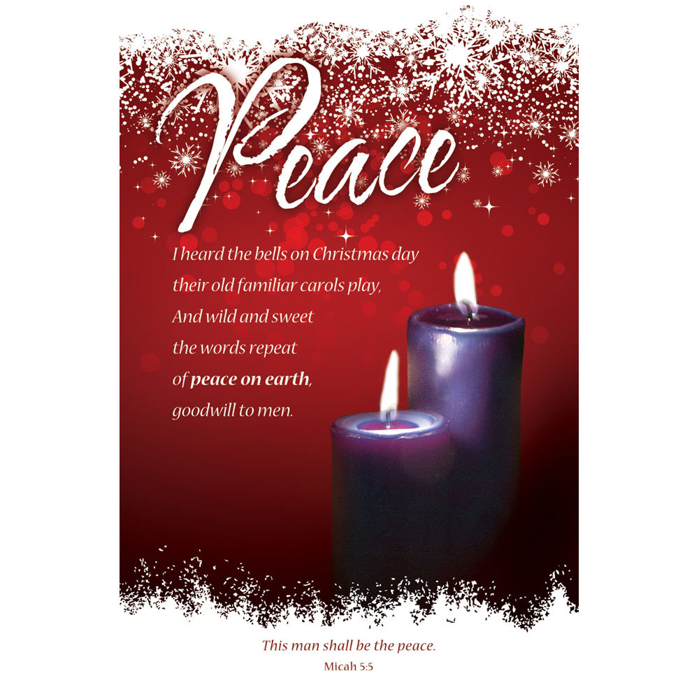 Church Bulletin - 11" - Advent - Peace -  Micah 5:5 - Pack of 100