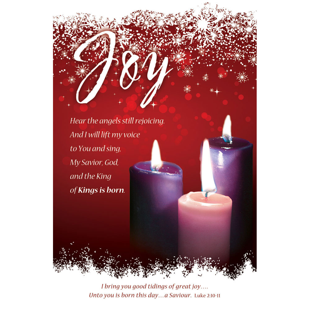 Church Bulletin - 11" - Advent - Joy - Luke 2:10-11 - Pack of 100