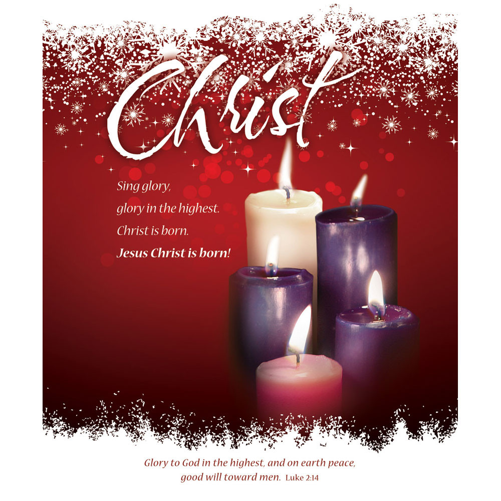 Church Bulletin - 14" - Advent -  Luke 2:14 - Pack of 100