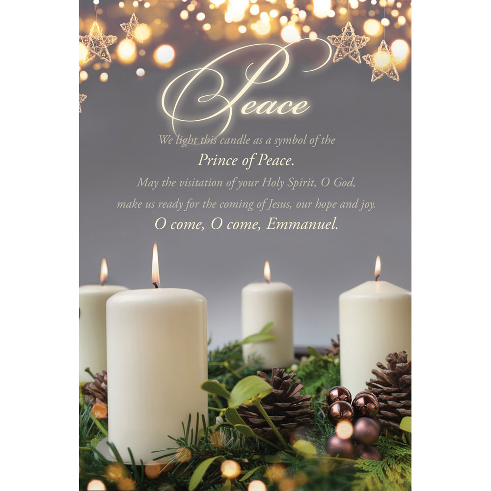 Church Bulletin - 11" - Advent - Peace -  Book of Worship - Pack of 100