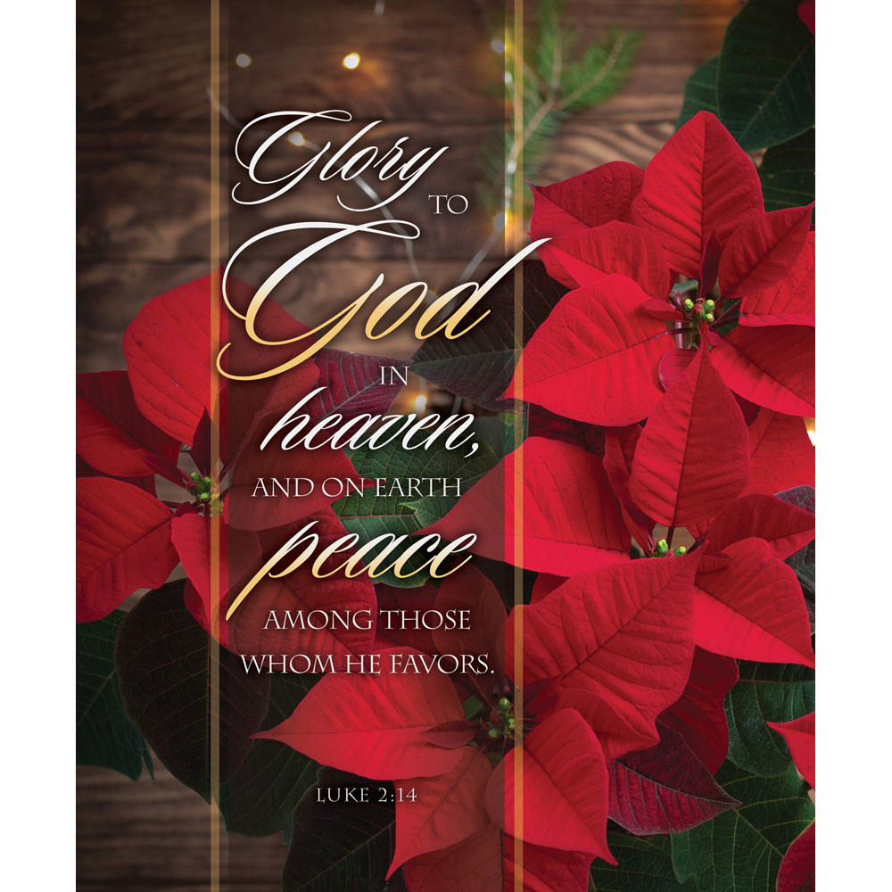 Church Bulletin - 14" - Christmas - Luke 2:14 - Glory to God - Pack of 100