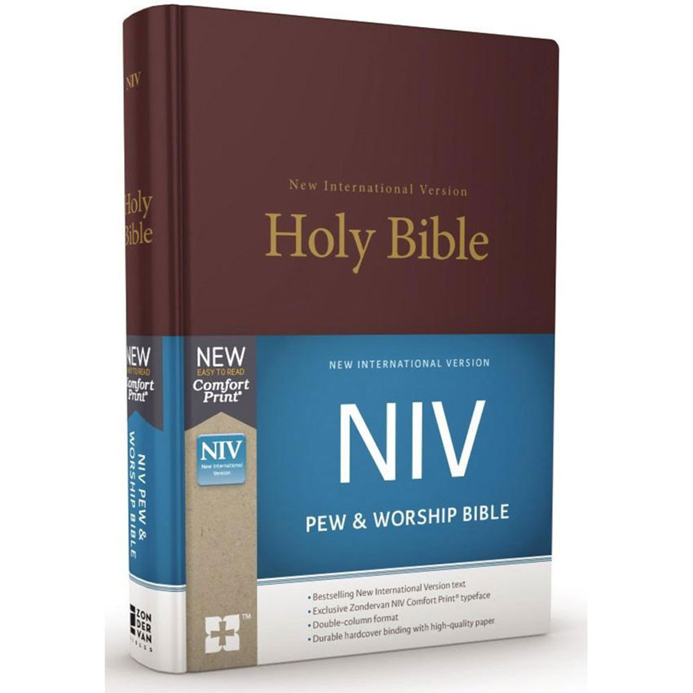 NIV Premium Pew Bible (Hardcover, Burgundy - Case of 18)