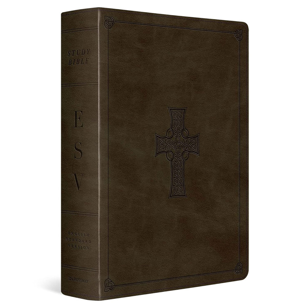 ESV Study Bible (TruTone, Olive, Celtic Cross Design) - Case of 6