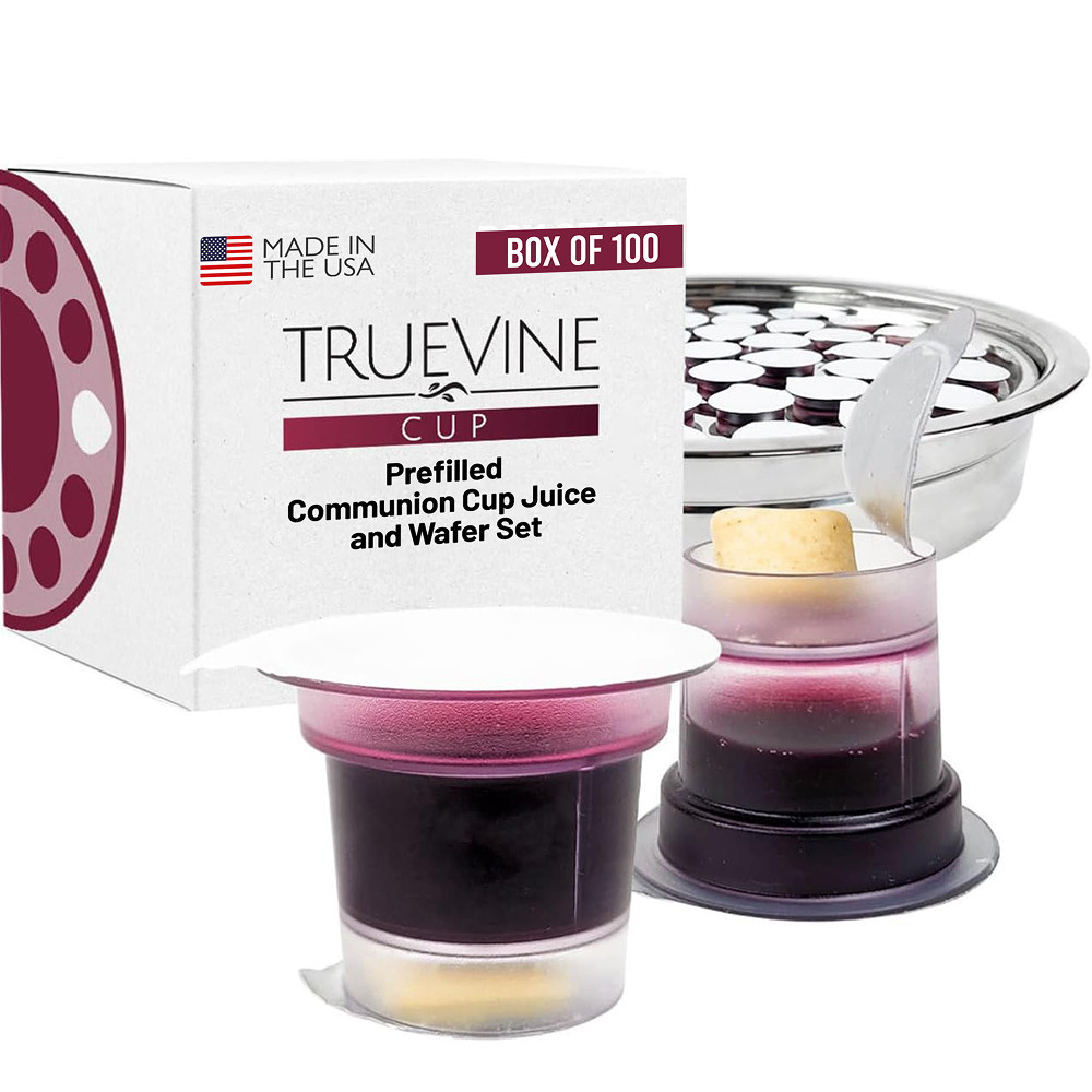 TrueVine Cup - Prefilled Communion Cups - Bread & Juice Sets (Box of 100) (Free Shipping)