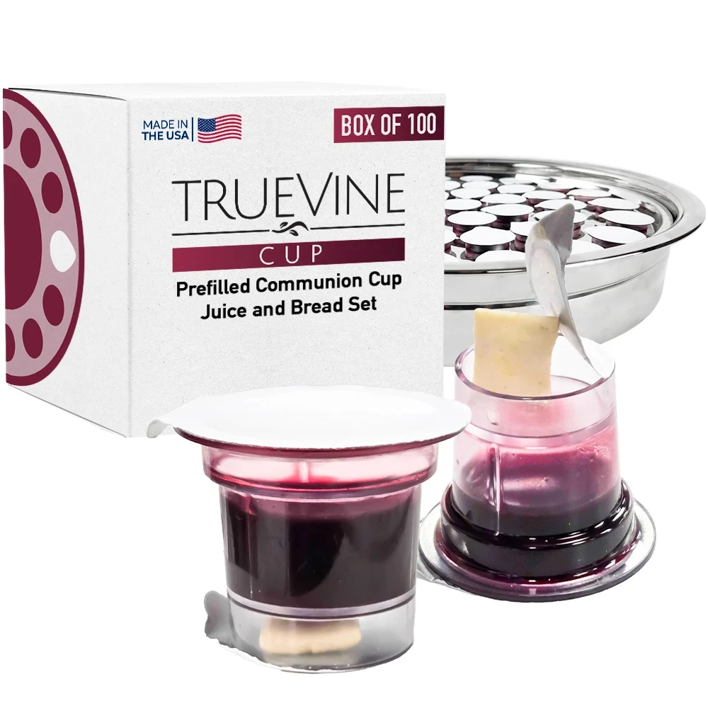TrueVine Cup - Prefilled Communion Cups - Bread & Juice Sets (Box of 100) (Free Shipping)