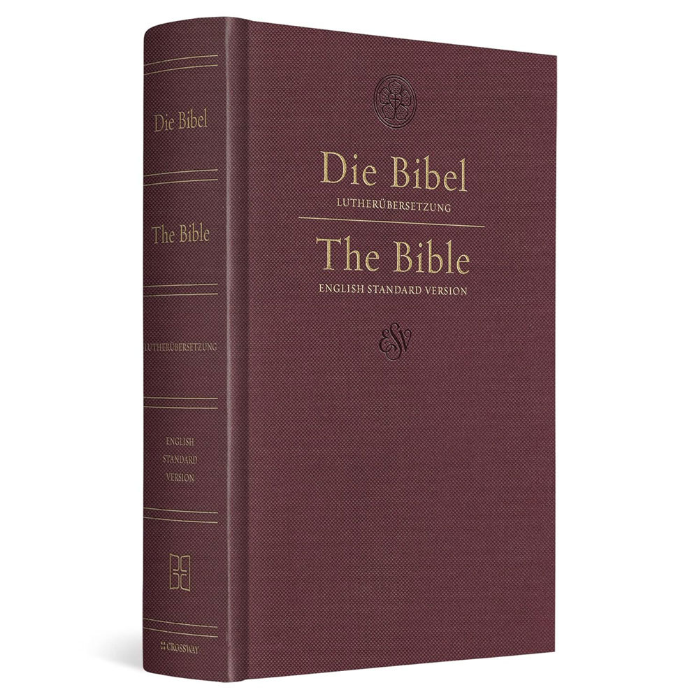 ESV German/English Parallel Bible (Luther/ESV, Hardcover, Dark Red)