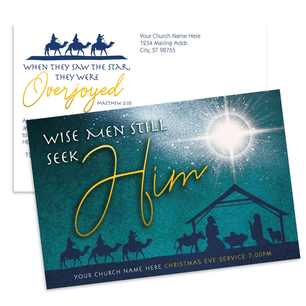 Customizable Christmas Postcards - Wise Men