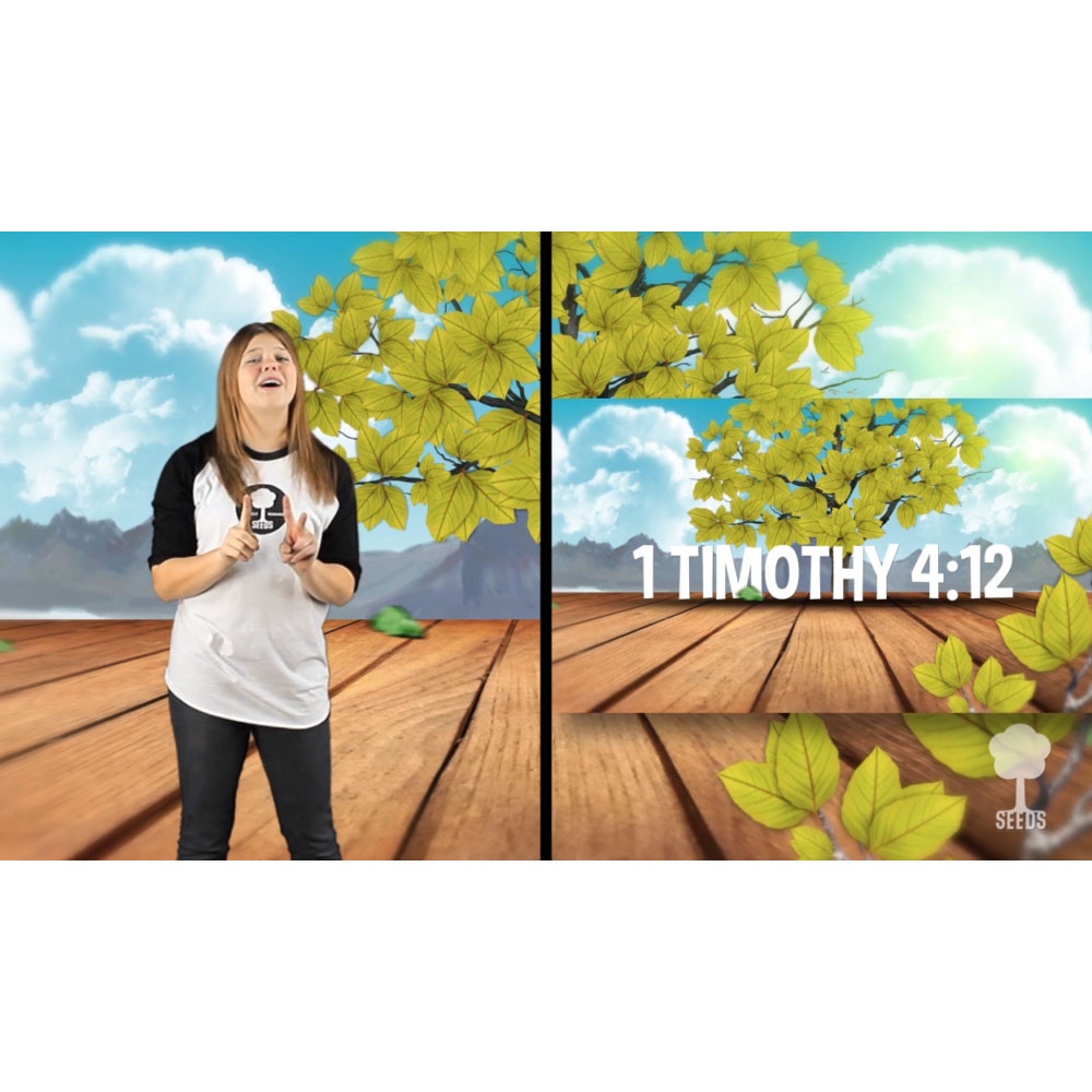 Young - 1 Timothy 4:12 - Hand Motions - Scripture Song Video - Seeds Family Worship